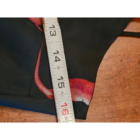 Blind date Y2k dress asymmetrical small black pink midi - Picture 5 of 7